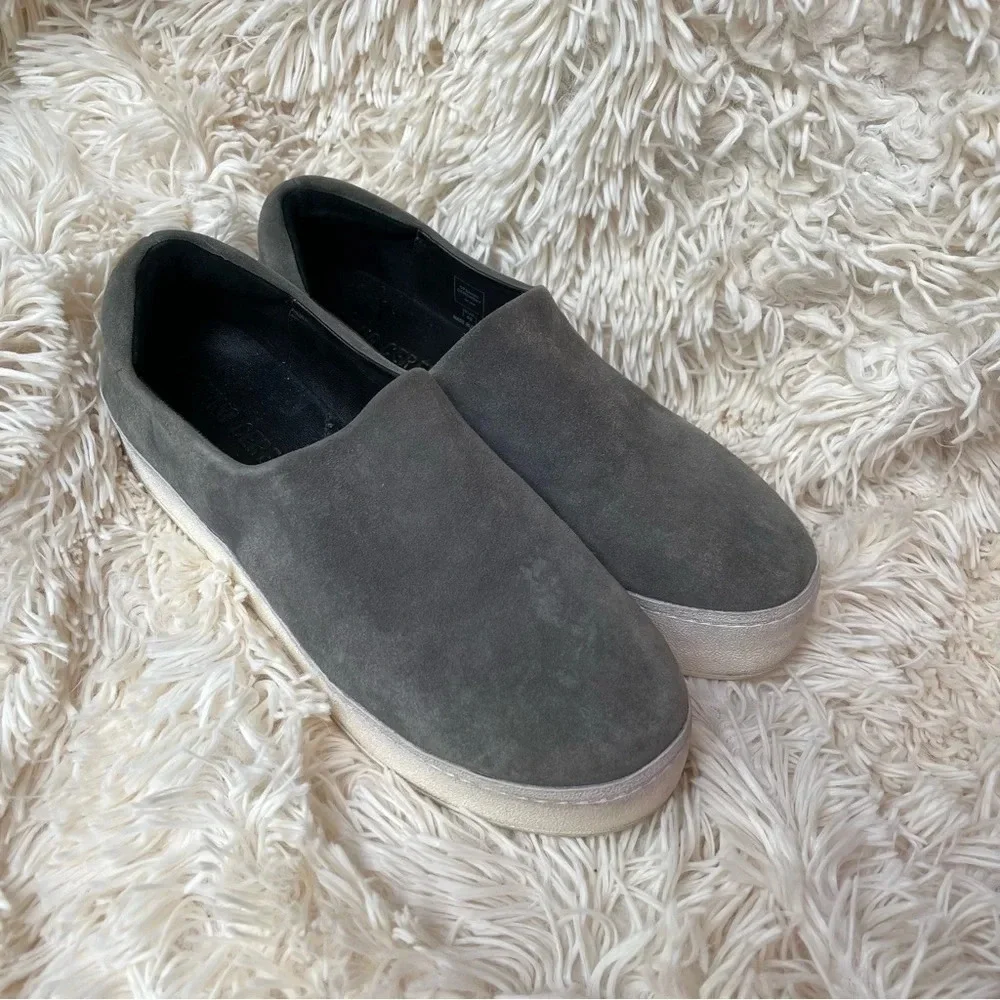 Opening Ceremony Cici Slip On Platform Sneaker suede gray size 40